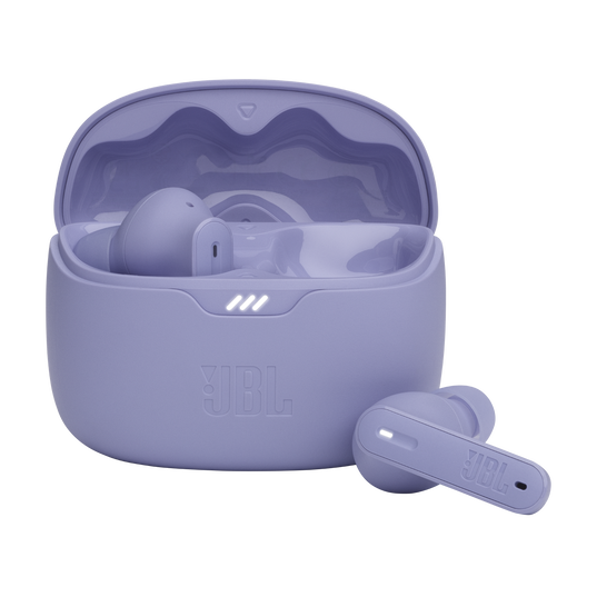 JBL Tune Beam - Purple - True wireless Noise Cancelling earbuds - Hero
